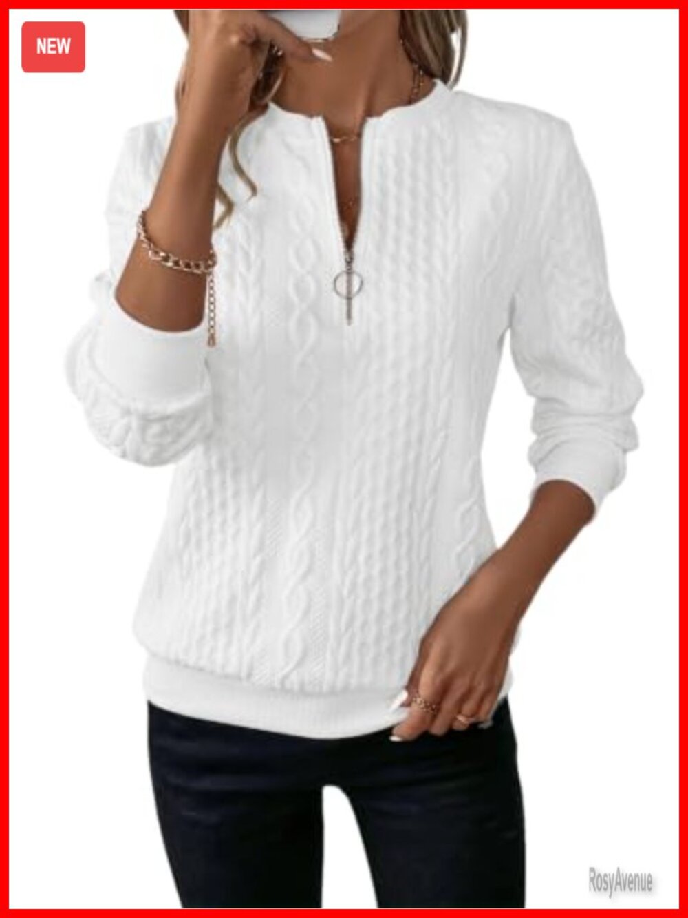 ONLYSTORY Womens Quilted Sweatshirt 1/4 Zip Textured Pullover Tops